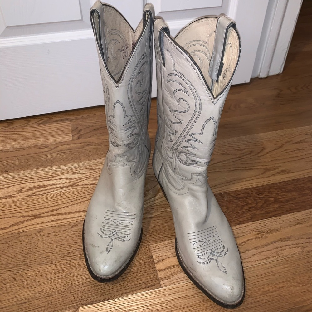 Off white cowboy boots